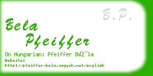 bela pfeiffer business card